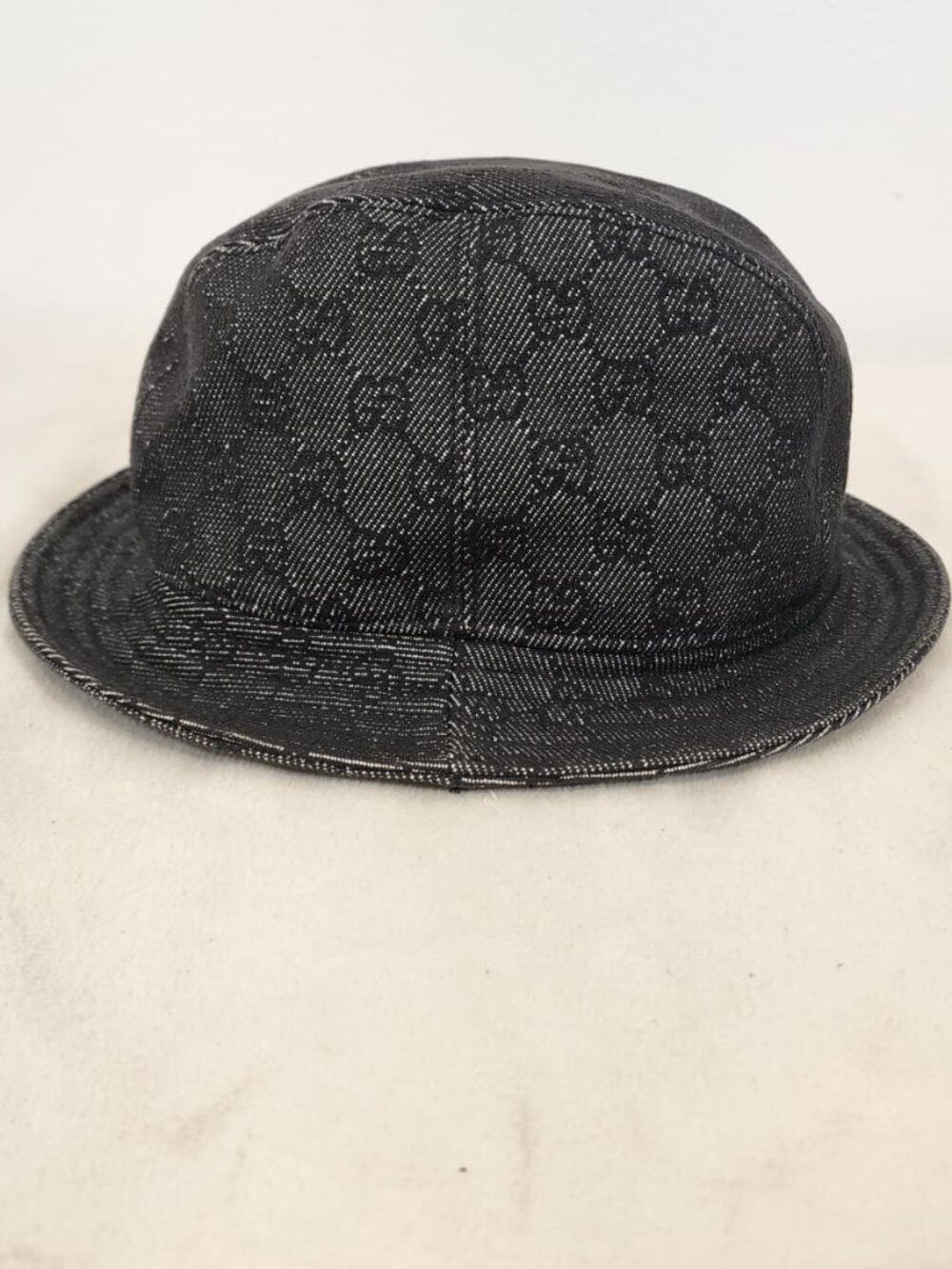 Black Gucci GG Monogram Denim Bucket Hat